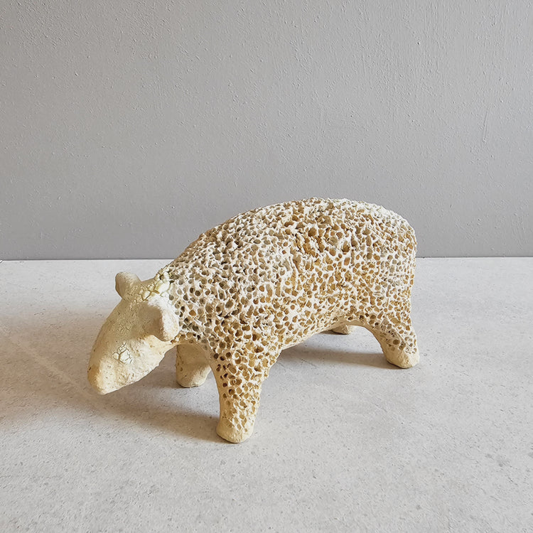 Animale / grès crema e smalti vulcanici