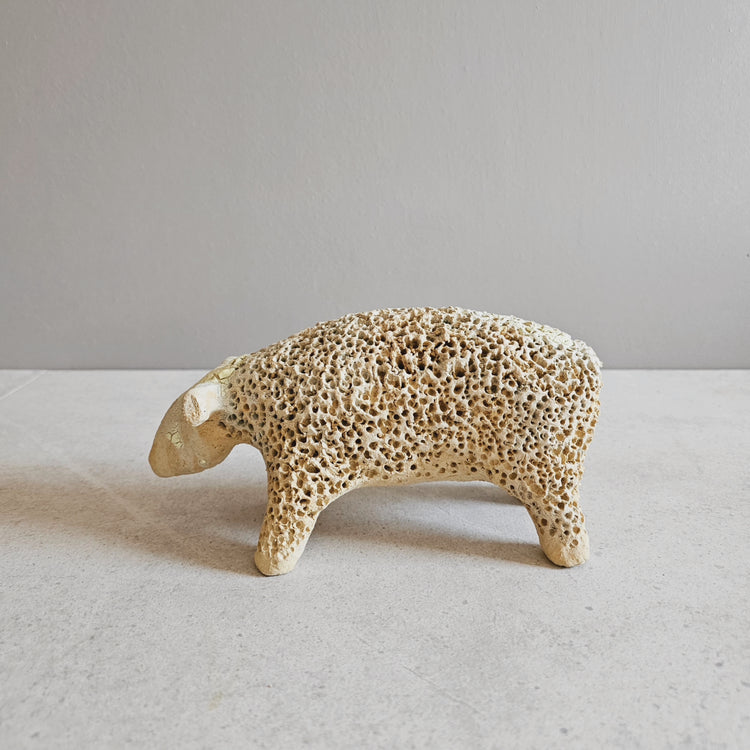 Animale / grès crema e smalti vulcanici