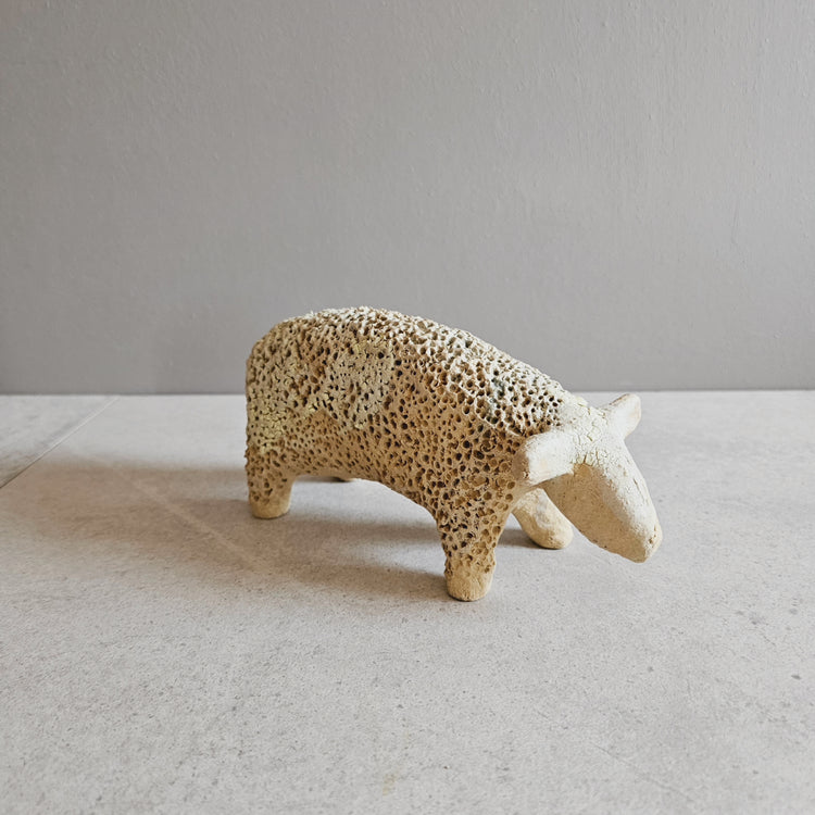 Animale / grès crema e smalti vulcanici