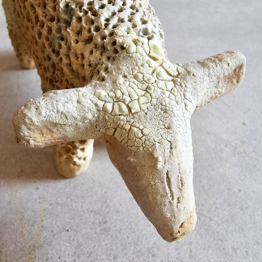 Animale / grès crema e smalti vulcanici