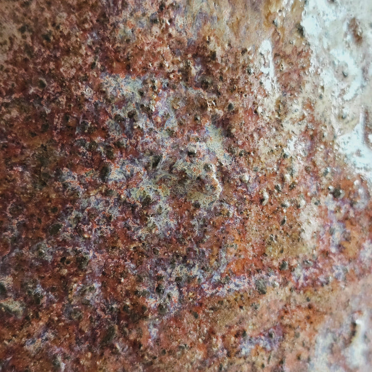 Fenice / vaso in grès rosso stratificato