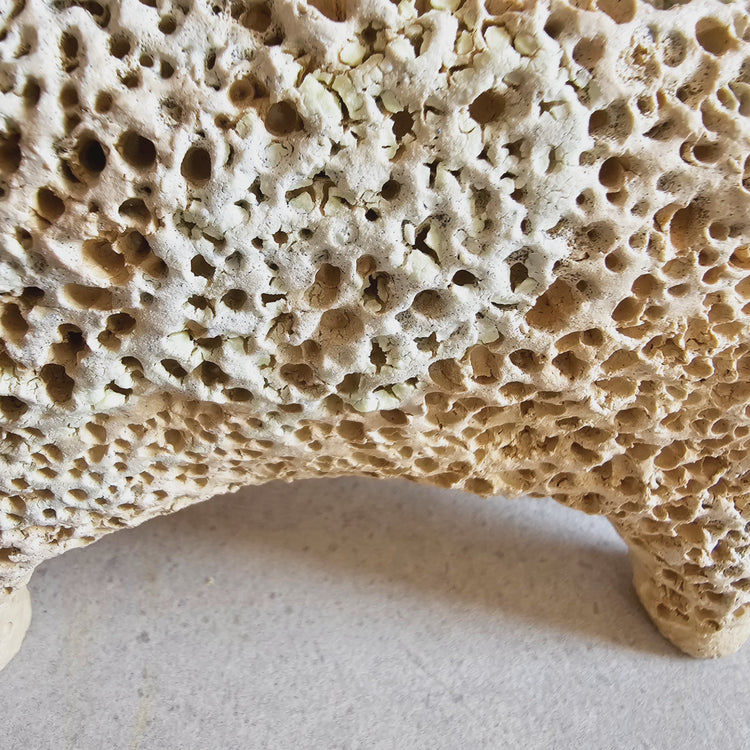 Animale / grès crema e smalti vulcanici