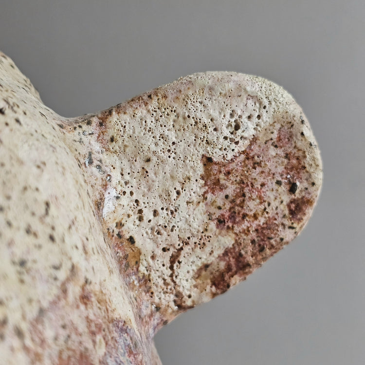 Fenice / vaso in grès rosso stratificato