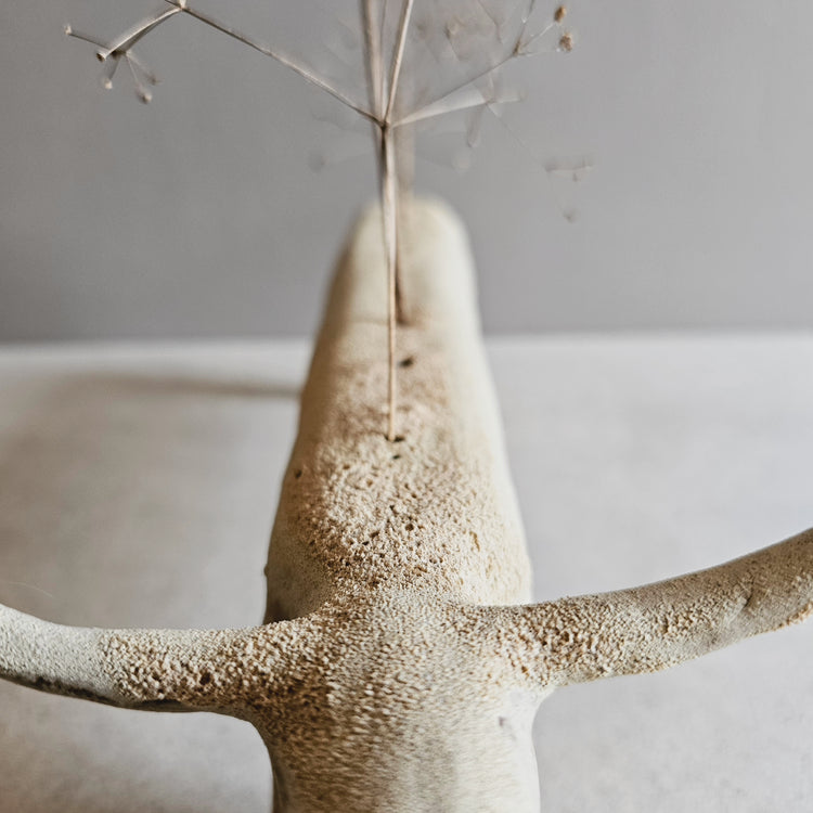 Animale / grès crema e smalti vulcanici