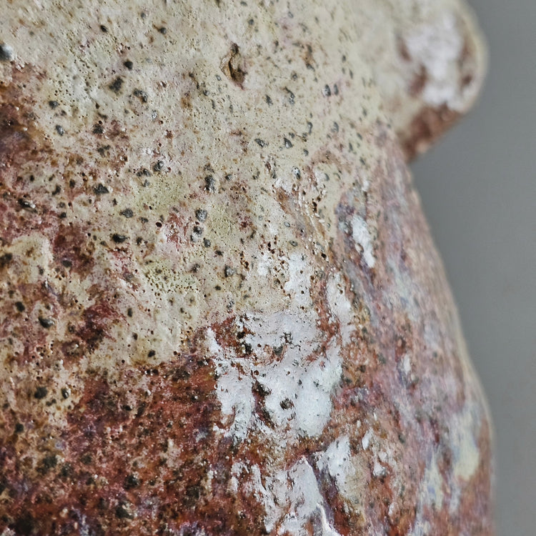 Fenice / vaso in grès rosso stratificato