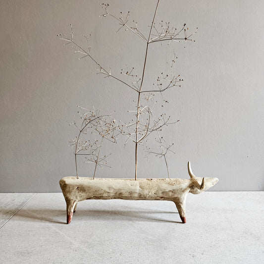 Animale / grès crema e smalti vulcanici