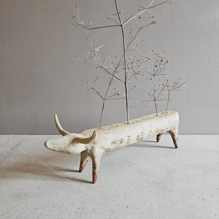 Animale / grès crema e smalti vulcanici