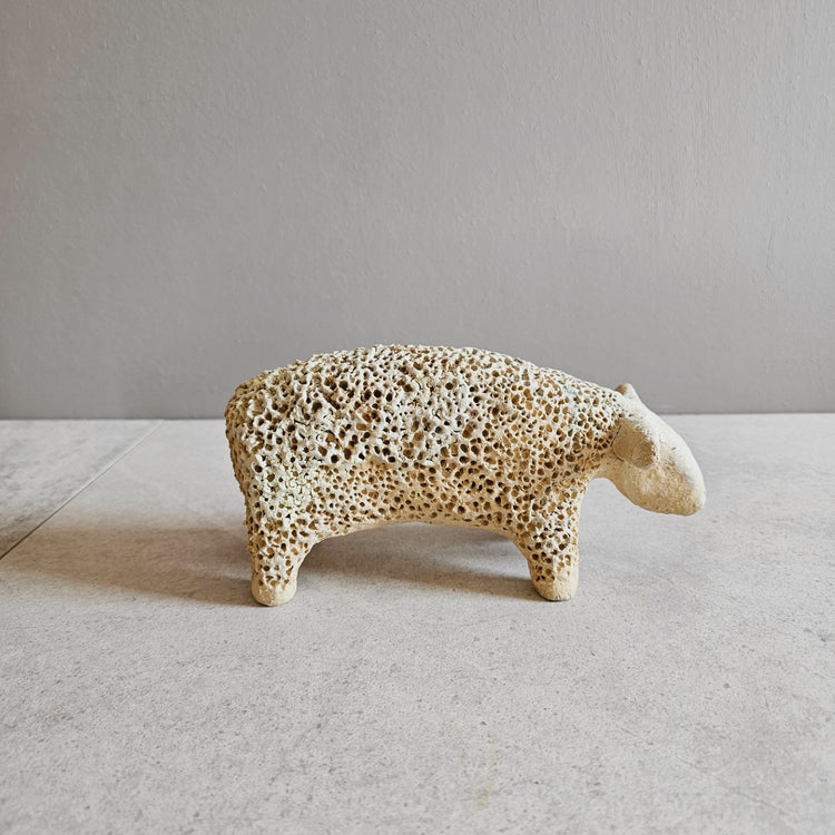 Animale / grès crema e smalti vulcanici